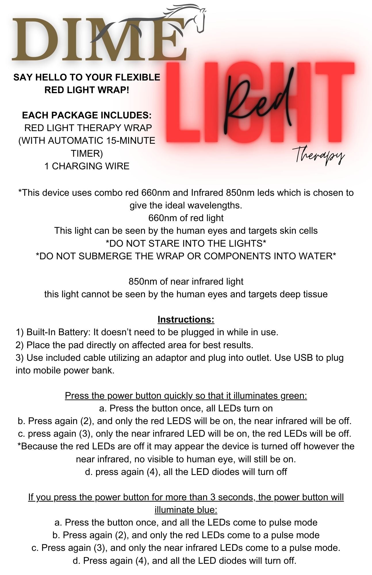 Red Light Tendon Wraps (Pair)